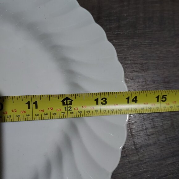 Johnson Brothers Ironstone Snow White Regency 14" Scalloped Edge Oval Platter - Picture 8 of 8
